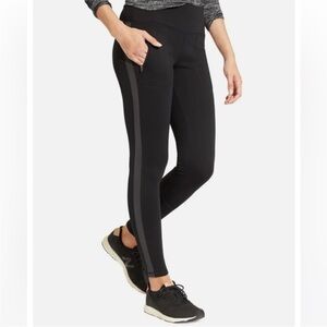 Athleta Women’s Street To Summit Fleece Lined Reflective Panel Tight, BLACK MP